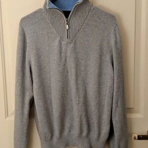 Brooks Brothers Gray Quarter Zip Medium